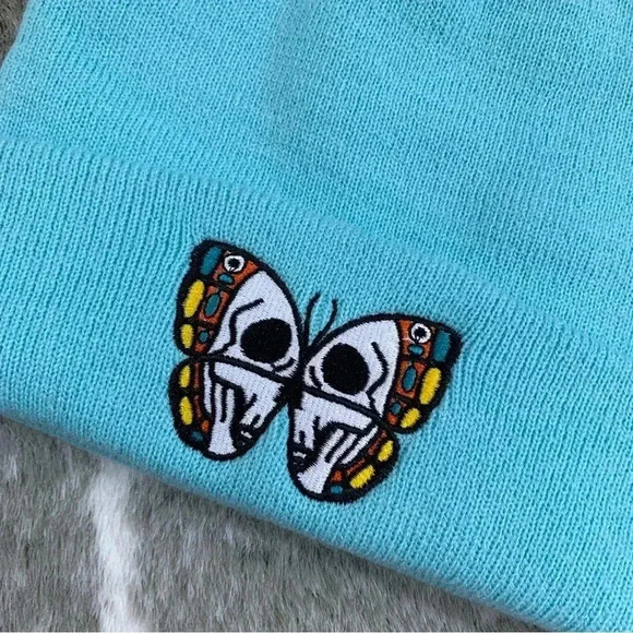 Skull Butterfly Beanie - Picture 3 of 9